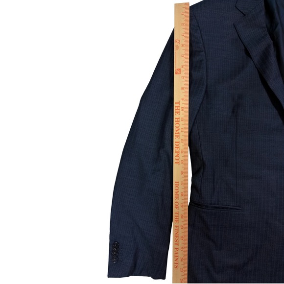 Ermenegildo Zegna Trofeo Tonal Stripe Blazer 100% Wool 100% Cupro | Men's US 46L - Picture 6 of 11